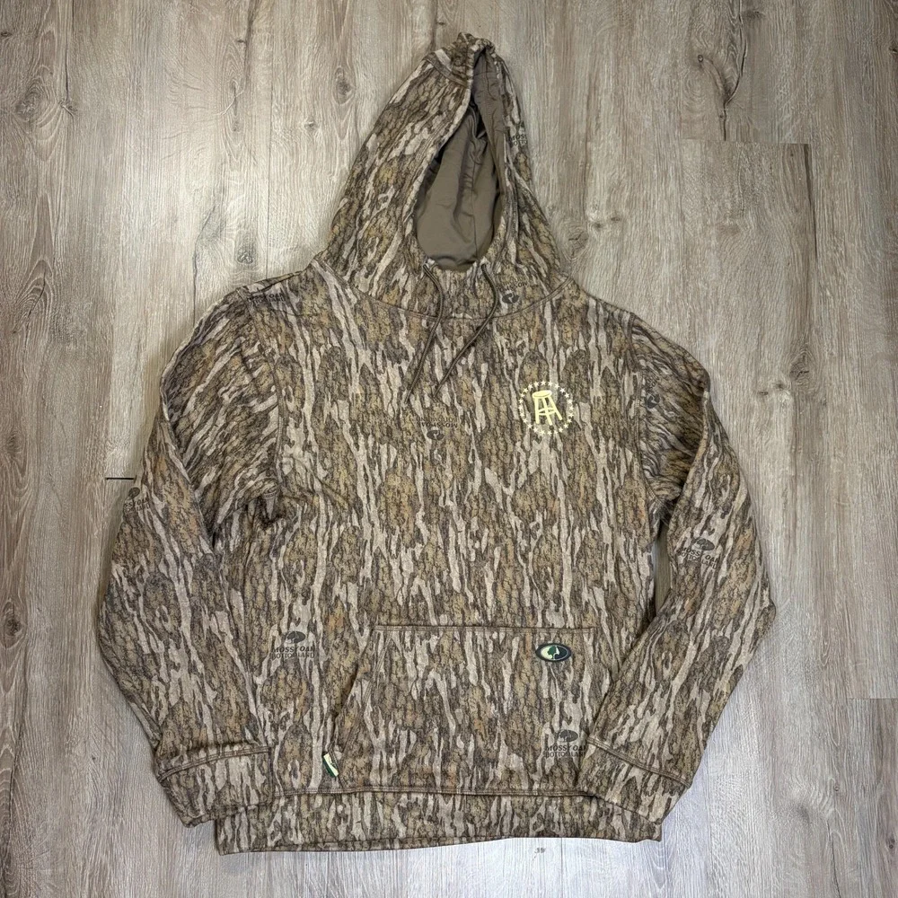 Barstool Sports Mossy Oak Bottomland Camo Hoodie Pullover Fleece Medium